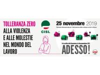 25 novembre  Giornata internazionale contro la violenza sulle donne.Cgil Cisl Uil Marche: "Un mondo libero da violenze e molestie sulle donne"