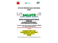 Attivo unitario ad Urbino "Quale sistema  salute nelle Marche: la sanità che vogliamo"