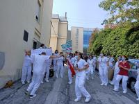 Protesta Gruppo Kos Care: presidio al centro ambulatoriale Santo Stefano di Jesi