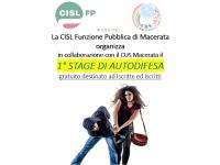 Concluso con successo il primo Stage di Autodifesa gratuito organizzato dalla CISL FP di Macerata