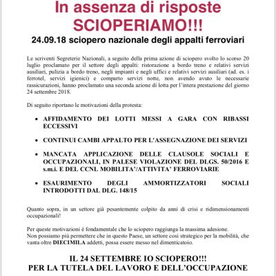 Sciopero nazionale del personale degli appalti ferroviari: presidio davanti alla Regione Marche