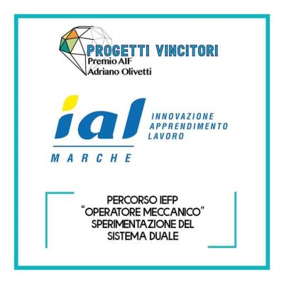 "Il futuro del lavoro": Ial Marche premiata alla IV Edizione del Premio AIF Adriano Olivetti