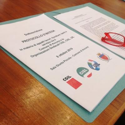 Ancona: Cgil Cisl Uil e Comune firmano il protocollo sugli appalti