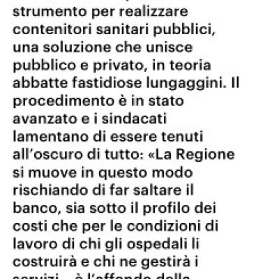 Nuovi ospedali e project financing: critiche e preoccupazione di Cgil Cisl e Uil