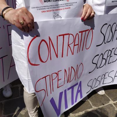 Mense scolastiche e aziendali, lavoratori senza stipendio e prospettive . Mobilitazione nazionale, 24 giugno sit in ad Ancona