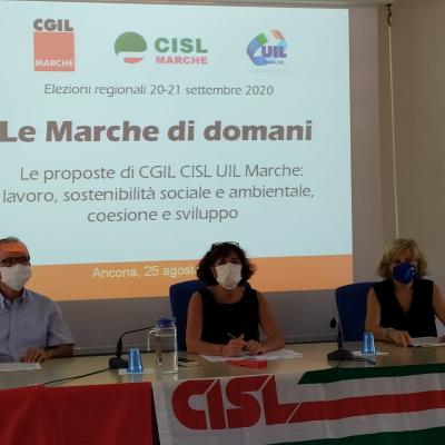 Elezioni regionali 20-21 settembre 2020 Le Marche di domani.Le proposte di CGIL CISL UIL Marche: lavoro, sostenibilità sociale e ambientale, coesione e sviluppo