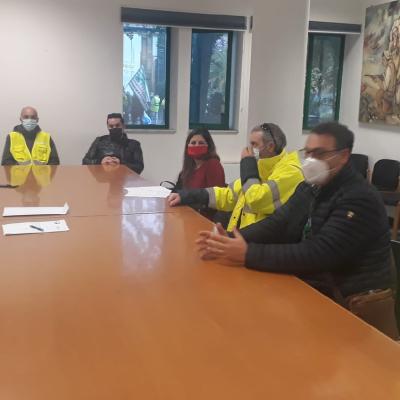 Sciopero generale igiene urbana 8 novembre 2021 a San Benedetto del Tronto presidio dei lavoratori