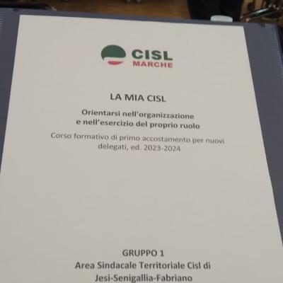 Concluso con successo il primo modulo formativo del Corso  per delegati CISL Marche 2023-2024