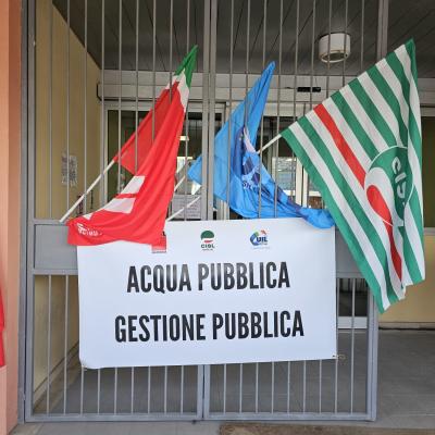 Mobilitazione sindacale a difesa del Servizio Idrico Integrato: Presidio davanti alla Provincia di Macerata