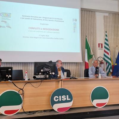 "Conflitti e negoziazione. L'arte del confronto per coltivare speranza" Seminario della CISL Marche