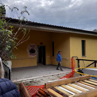 Nell’ottavo anniversario del terremoto, i sindacati dei pensionati visitano il cantiere del centro disabili e Alzheimer di Camerino