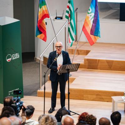 Maratona per Pace la Cisl Marche riempie l’Ateneo di Ancona  per Gaza e contro ogni guerra