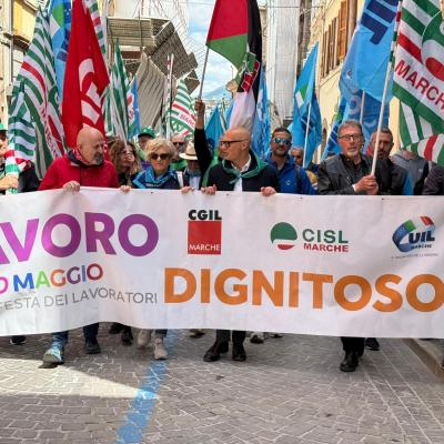 "Lavoro diginitoso" il Primo Maggio 2026 di CGIL CISL UIL Marche