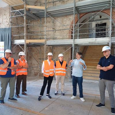 Ricostruzione, CISL Marche in visita al cantiere del Palazzo Ducale di Camerino: «Un segnale concreto di rigenerazione, ma la sicurezza deve restare una priorità»