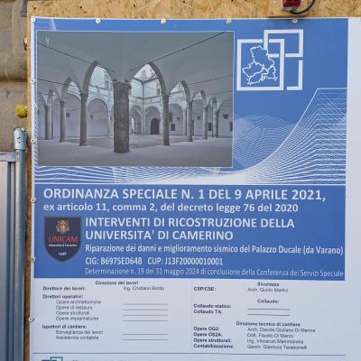 Ricostruzione, CISL Marche in visita al cantiere del Palazzo Ducale di Camerino: «Un segnale concreto di rigenerazione, ma la sicurezza deve restare una priorità»