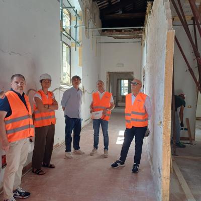 Ricostruzione, CISL Marche in visita al cantiere del Palazzo Ducale di Camerino: «Un segnale concreto di rigenerazione, ma la sicurezza deve restare una priorità»