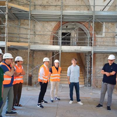 Ricostruzione, CISL Marche in visita al cantiere del Palazzo Ducale di Camerino: «Un segnale concreto di rigenerazione, ma la sicurezza deve restare una priorità»