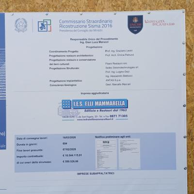 Ricostruzione, CISL Marche in visita al cantiere del Palazzo Ducale di Camerino: «Un segnale concreto di rigenerazione, ma la sicurezza deve restare una priorità»