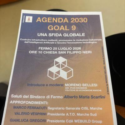 Agenda 2030, Ferracuti: «Innovazione e infrastrutture devono mettere al centro le persone»