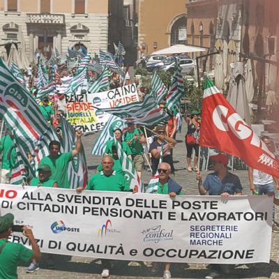 Contro la privatizzazione di Poste Italiane: 2 luglio manifestazione regionale ad Ancona