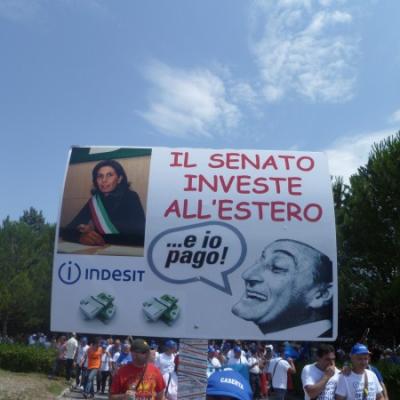 Foto Manifestazione Fabriano, venerdì 12 luglio 2013 - Indesit