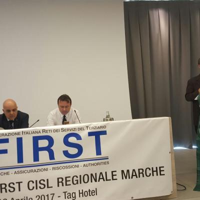 Giovanni Gianuario, rieletto alla guida della First Cisl Marche