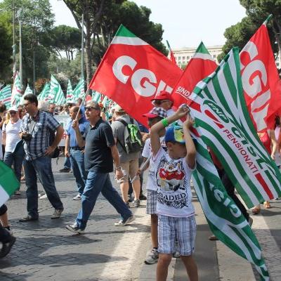 Foto Manifestazione nazionale Cgil Csil Uil Roma 22 giugno 2013