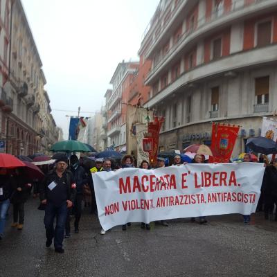 «Macerata è libera, non violenta, antifascista,antirazzista»: la Cisl in piazza per promuovere i valori democratici