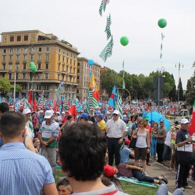Foto Manifestazione nazionale Cgil Csil Uil Roma 22 giugno 2013