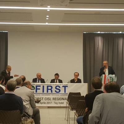 Giovanni Gianuario, rieletto alla guida della First Cisl Marche