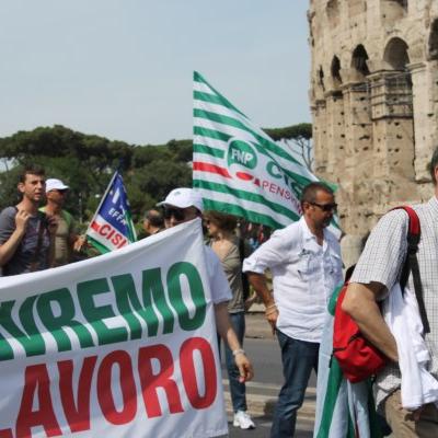 Foto Manifestazione nazionale Cgil Csil Uil Roma 22 giugno 2013