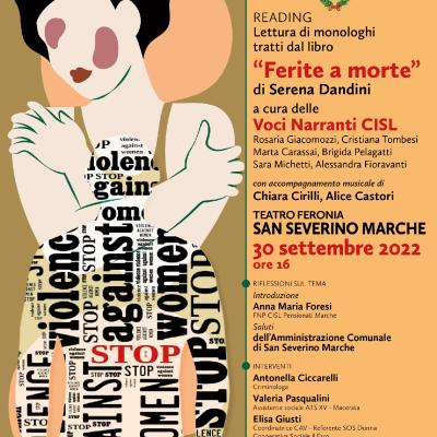 “Ferite a Morte" live reading e tavola rotonda al Teatro di San Severino Marche