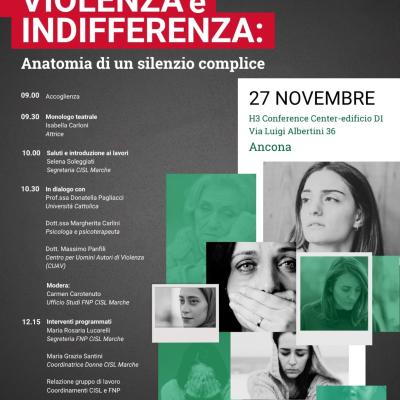 “Violenza e indifferenza, anatomia di un silenzio complice”grande partecipazione all'iniziativa della CISL e della FNP Marche