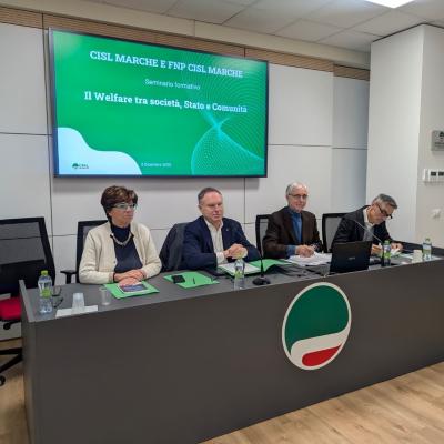 Il welfare tra società, Stato e comunità: seminario CISL Marche e FNP Marche