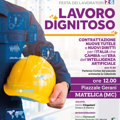 "Lavoro diginitoso" il Primo Maggio 2026 di CGIL CISL UIL Marche