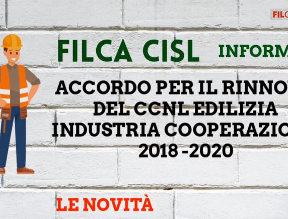 Accordo per il rinnovo del Contratto Collettivo Nazionale di Lavoro Edilizia Industria e Cooperazione 2018/2020