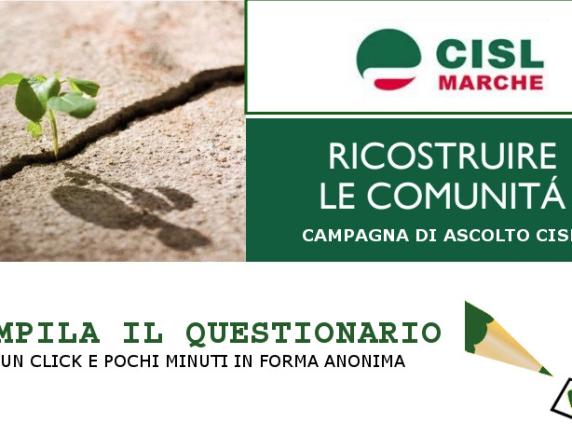 Ricostruire le comunità: campagna di ascolto Cisl nelle zone del sisma. Compila il questionario