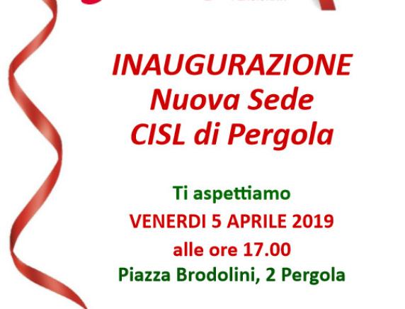 Il 5 aprile si inaugura la nuova sede Cisl di Pergola