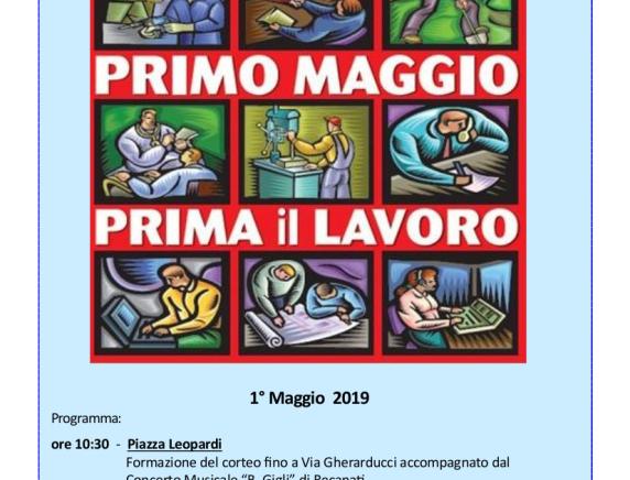 Primo Maggio Prima il Lavoro: le celebrazioni a Recanati