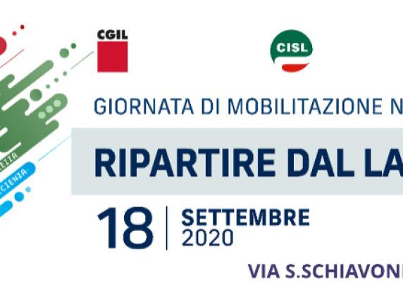 Ripartire dal Lavoro 18 settembre ad Ancona mobilitazione di Cgil Cisl Uil Marche