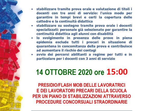 FLASH MOB PRECARI DELLA SCUOLA  14 OTTOBRE AD ANCONA