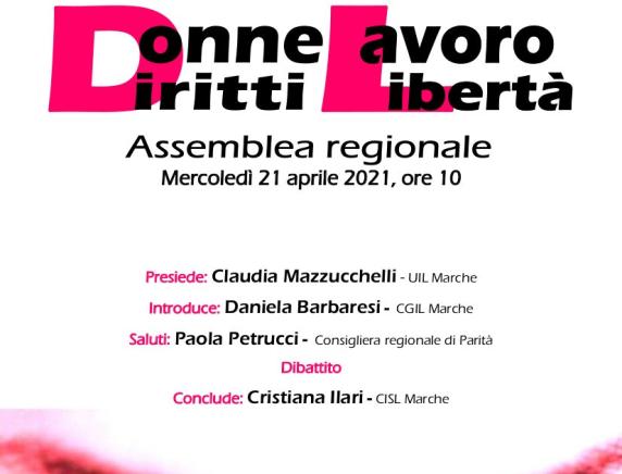 “Donne Diritti Lavoro Libertà” Assemblea regionale CGIL CISL UIL Marche