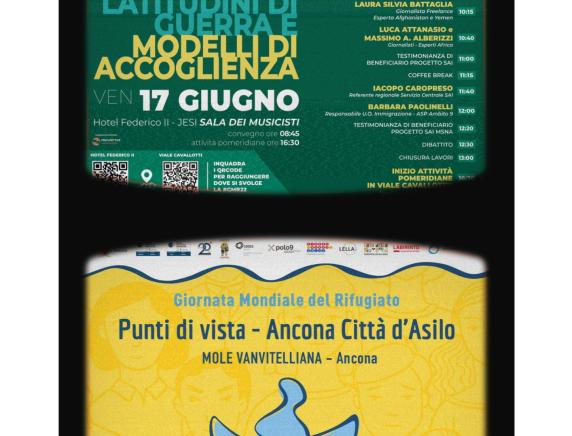 ANOLF Marche a Jesi e ad Ancona  per la Giornata Mondiale del Rifugiato