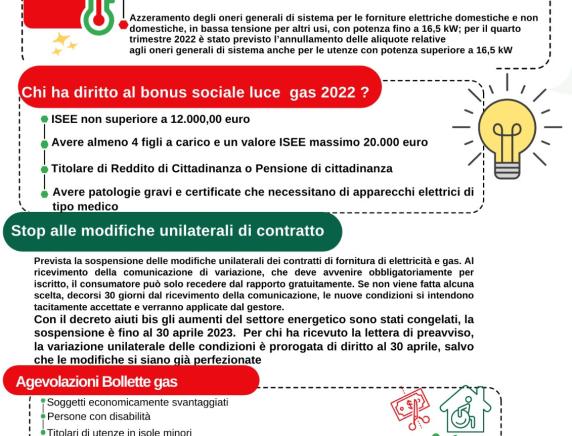 Rincari sulle tariffe di energia elettrica e gas Adiconsum Marche:" Le principali novità introdotte dal Decreto Aiuti Bis "