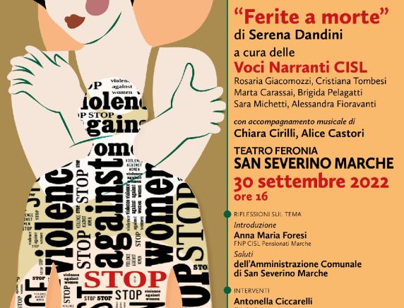 “Ferite a Morte" live reading e tavola rotonda al Teatro di San Severino Marche