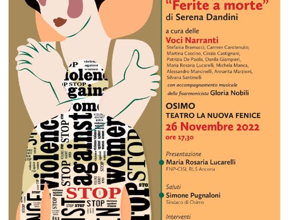 "Ferite a morte" live reading alla Nuova Fenice di Osimo