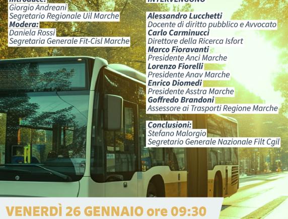 "Arrivati al Capolinea Per un trasporto pubblico locale accessibile e sostenibile" convegno ad Ancona