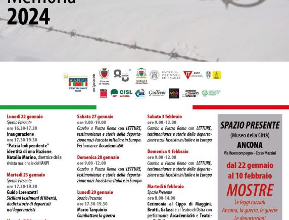 Giorno della Memoria 2024  le iniziative ad Ancona