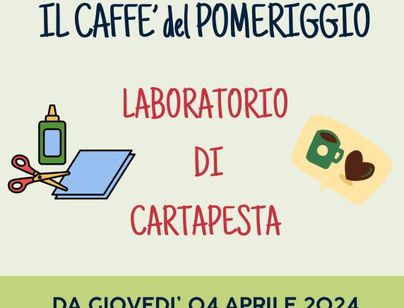 Al via "IL CAFFE' DEL POMERGGIO" ANTEAS Macerata con il laboratorio di cartapesta