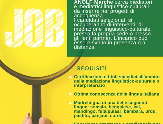 ANOLF Marche ricerca mediatori e mediatrici linguistico-culturali